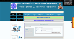 Desktop Screenshot of library.vidyasagar.ac.in